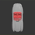 Vintage Silver Mercedes Convertible With Red Interior And Chrome Accents