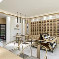 New Chinese Style Tobacco Hotel Tobacco and Wine Store Gift Shop Wenchuang Store Wine Rack Shelf Platform Display Rack 3d model