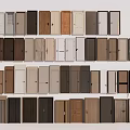 Various Styles Hinged Doors Collection With Different Colors And Wooden Materials
