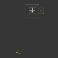 Green Camouflage Military Helicopter With Yellow Black Rotor Blades And Cross Insignia
