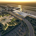 Modern Airport Yueyang Airport 3d model