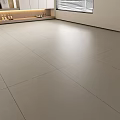 Modern Floor Tiles In Spacious Interior With Cabinets And Windows