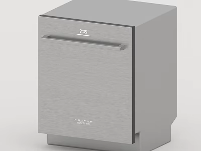 Silver Square Daily Electrical Appliance With 20L Capacity Drawer For Home Use 3d model