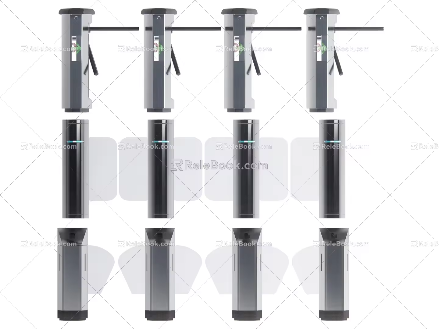 Gate access control machine 3d model