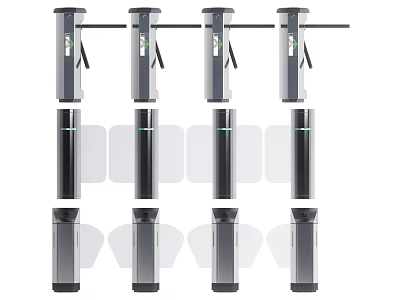 Public Facility Modern Turnstiles for Entry Exit Access Control Security 3d model