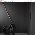 Modern Black Wall Mounted Lamp With Sleek Metal Design And Minimalist Style
