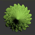 Green Layered Leaves Christmas Tree Shaped Decorative Household Decoration With Wooden Base