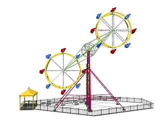 Modern Amusement Equipment Playground Facilities 3d model