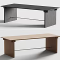 Modern Dining Table With Black Gray Beige Brown Top And Metal Base Design 3d model