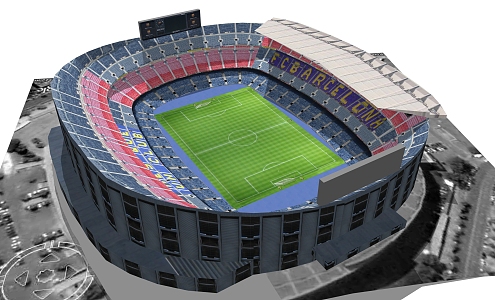 modern stadium building stadium 3d model