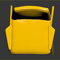 Modern Yellow Accent Chair With Armrests And Sleek Smooth Surface Design