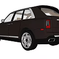 Rolls Royce Black SUV With Silver Wheels Chrome Accents And Luxury Exterior Design