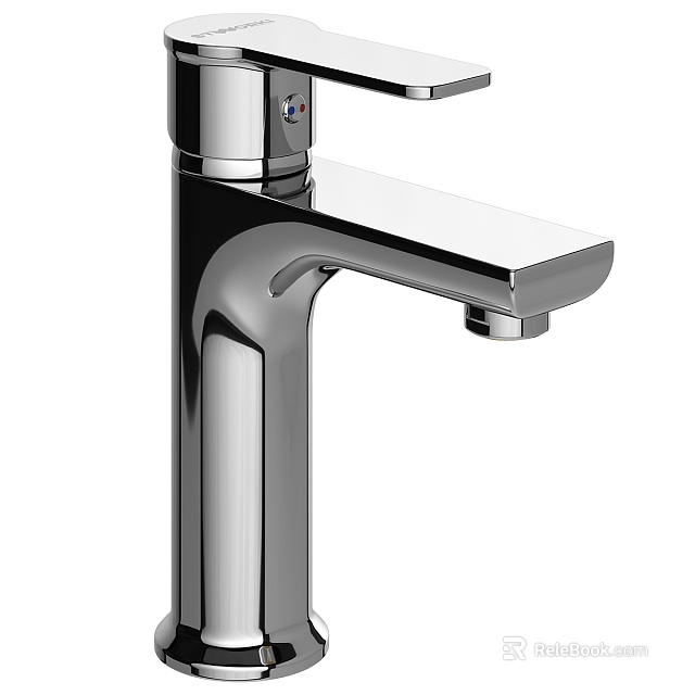 Polished Chrome Modern Bathroom Sink Faucet With Single Handle Sleek Design And Contemporary Look 3d model 