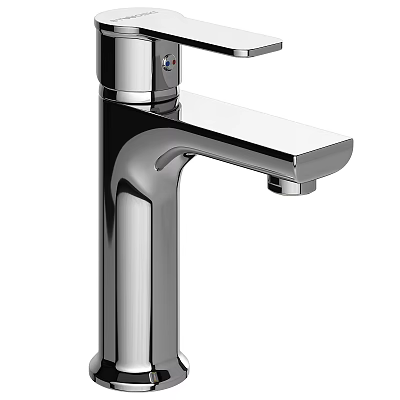 Polished Chrome Modern Bathroom Sink Faucet With Single Handle Sleek Design And Contemporary Look 3d model