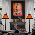 Vintage Luxury Living And Dining Room With Exquisite Carved Fireplace And Elegant Comfortable Furnishings