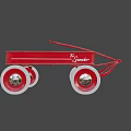 The Streeter Red Toy Wagon With White Wheels And Classic Design