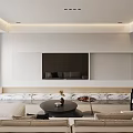 Modern Living Dining Room Interior Design With Open Layout Sofa And Dining Table