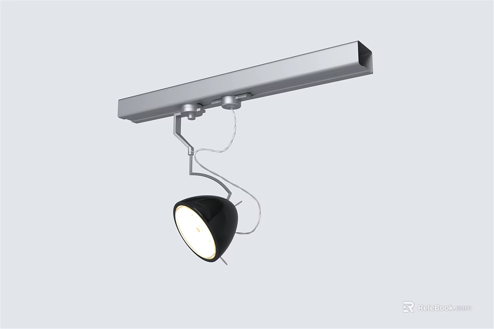 Modern Track Mounted Black Downlight Spotlight Ceiling Lighting Fixture Design 3d model