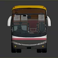 White Bus Body With Yellow Roof SHAS Logo Side Windows And Wheels
