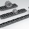 Industrial Equipment With Metal Gears And Drive Chains Mechanical Components