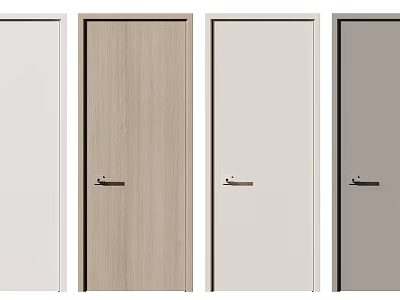 Modern Hinged Doors In Different Colors For Home Interior Design 3d model