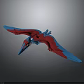 Colorful Pterosaur Toy Model With Blue Red Wings And Detailed Design In Flying Pose