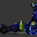 Interactive Motorcycle Arcade Machine As Entertainment Appliance With Colorful Design And Gaming Screen