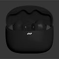 Black Wireless Earbuds With Open Charging Case And Modern Design
