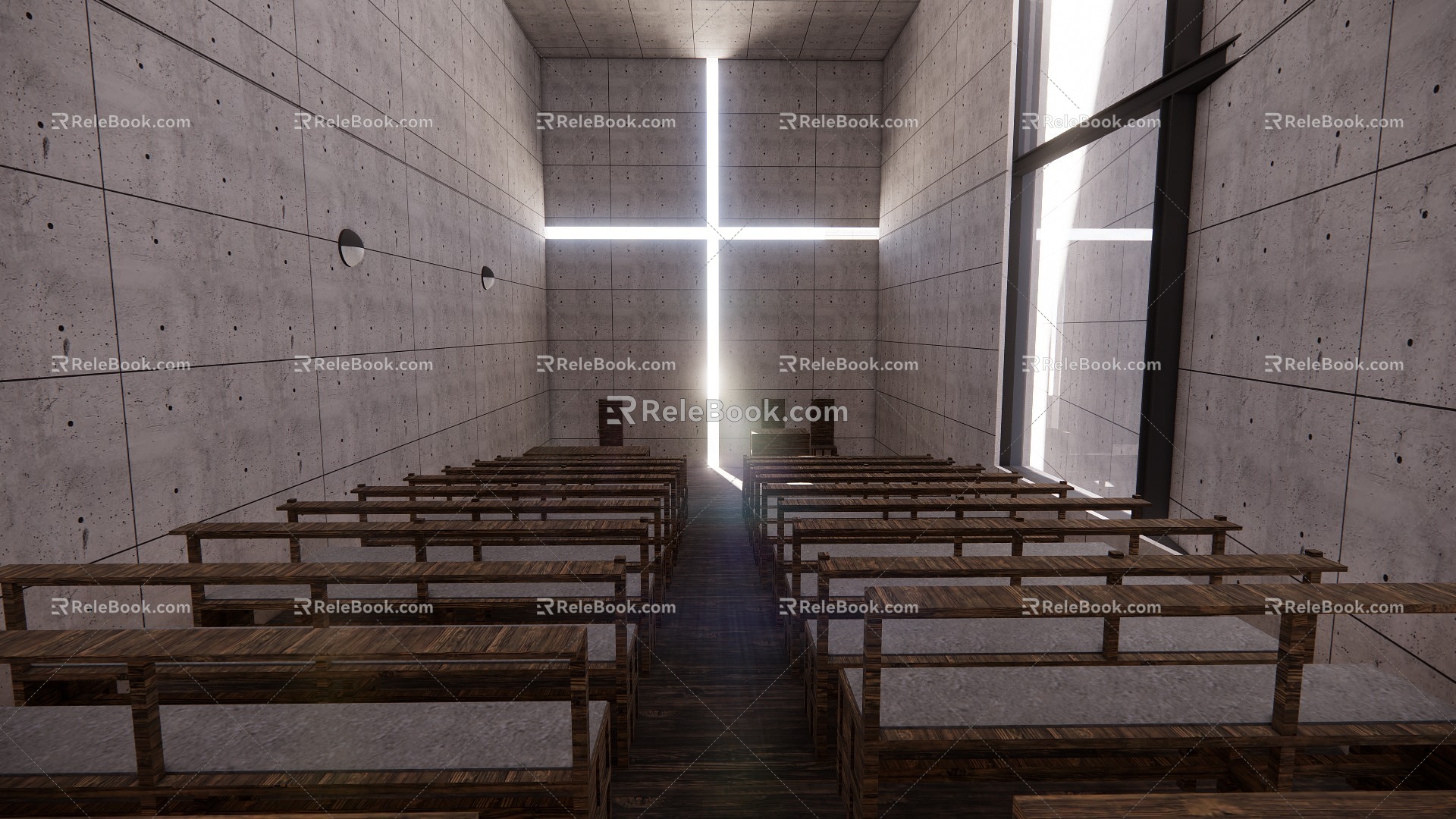 Modern Church Church of Light 3d model