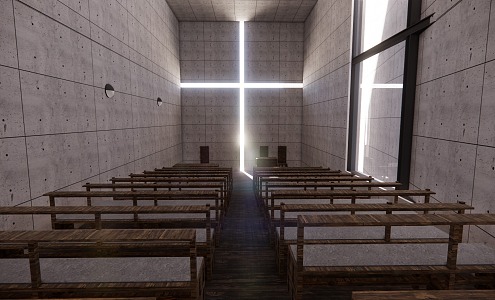 Modern Church of Light 3d model