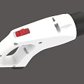 White Smith Electric Car With Red Button And Black Functional Parts 3d model