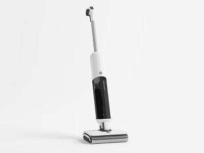 Modern Upright Vacuum Cleaner With White And Black Design For Home Use 3d model