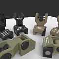Tactical Weapon Scope Mounts in Black Brown and Green for Military Gear