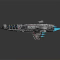 Futuristic Sci Fi Spaceship Hull With Armored Deck And Module Details