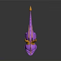 Cute Purple Cartoon Dragon With Yellow Horns Red Wings And Big Eyes
