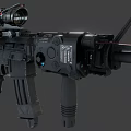 M4 carbine and scope 3d model