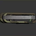 Handcrafted Tactical Knife With Blue Sharp Blade And Green Brown Braided Rope Handle