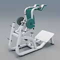Strength Training Fitness Equipment with Green Seat White Frame and Weight Plate for Gym Workout Exercises