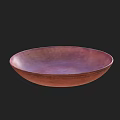 Earthy Brown Terracotta Plate Decoration With Round Shallow Design And Warm Tone Finish