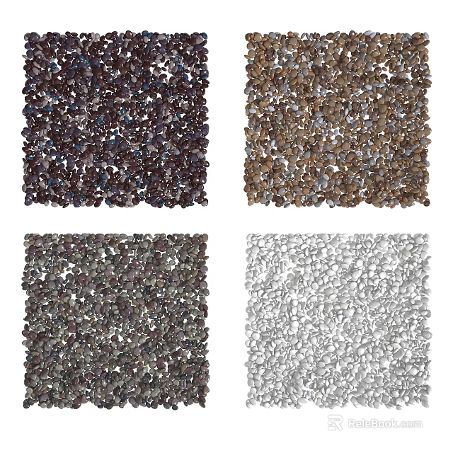 Natural Stone and Wood Material Textures with Various Color Design Samples 3d model