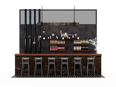INDUSTRIAL LOFT BAR BAR 3d model