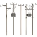 Public Infrastructure Featuring Electric Utility Poles With Transformers And Power Lines 3d model