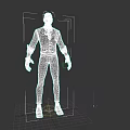 Game Movie Character Male 3D Model With Blue Vest White Shirt Black Pants And Glasses