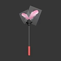 Adorable Cat Playing With Pink Feather Toy Wand For Fun Playtime