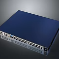 High Performance Blue Enterprise Network Switch With Multi Port High Speed Ethernet Ports Design 3d model