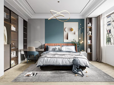 Light Luxury Bedroom 3d model