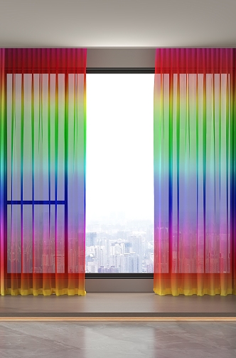 gradient curtain 3d model