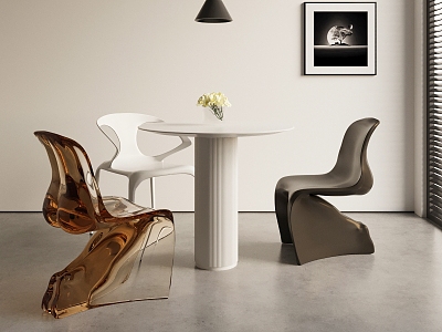 Body shape dining table and chair combination restaurant chair Fabio Novembre leisure chair model