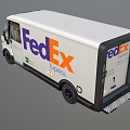 FedEx International Express Vehicle Commercial Vehicle Van Seven-seater Vehicle Low Face Number Low Model Simple Model Game Sub-era Film and Television Super Realism 3d model