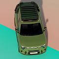 Green Off Road SUV With Roof Rack Modern Exterior And Stylish Design